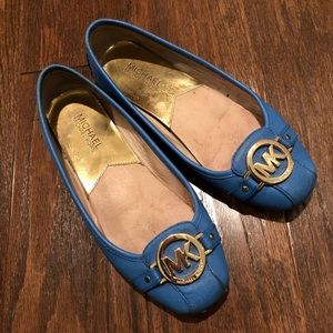Blue Michael Kors Flats